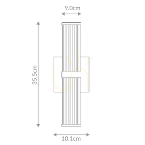 FAYTON mică lampă de perete LED - Aur periat QUINTIESSE 2 FAYTON mică lampă de perete LED - Aur periat QUINTIESSE small 2