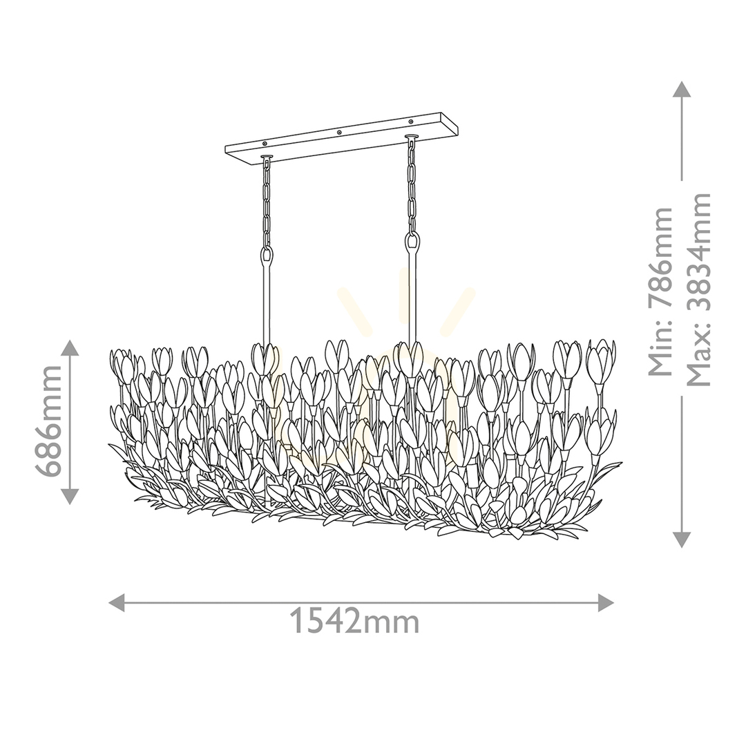 previzualizare Lampă insulă FLORA - 10 surse de lumină - tencuială structurală QUINTIESSE. Lampă insulă FLORA - 10 surse de lumină - tencuială structurală QUINTIESSE.