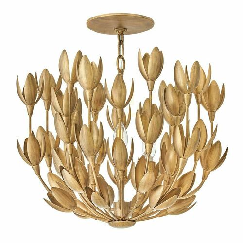 Verifica Pendul auriu Quintiesse Flora QN-FLORA3-GD 3 × E14 Ø 50,8 cm