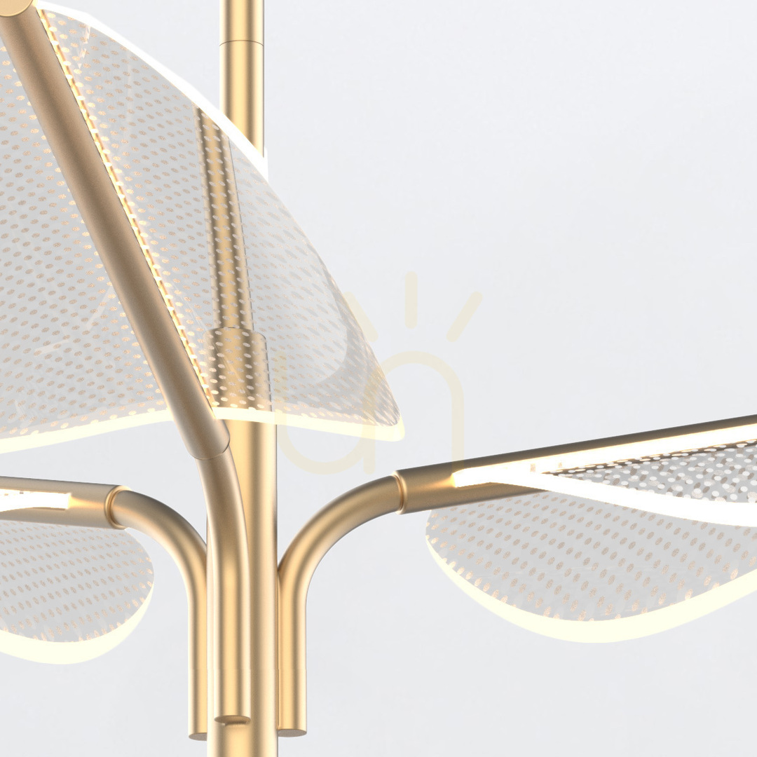 Vedere FLORIANA mare LED lampă suspendată - alamă naturală QUINTIESSE FLORIANA mare LED lampă suspendată - alamă naturală QUINTIESSE