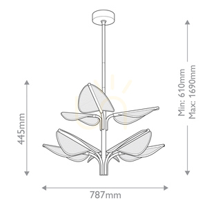 FLORIANA mare LED lampă suspendată - alamă naturală QUINTIESSE 2 FLORIANA mare LED lampă suspendată - alamă naturală QUINTIESSE small 2