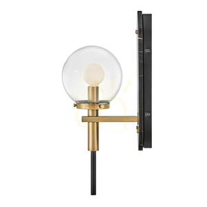 Lampă de perete GILDA - 1 sursă de lumină - Negru, alamă clasică QUINTIESSE small 1