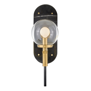 Lampă de perete GILDA - 1 sursă de lumină - Negru, alamă clasică QUINTIESSE small 3