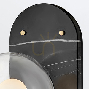 Lampă de perete GILDA - 1 sursă de lumină - Negru, alamă clasică QUINTIESSE small 4