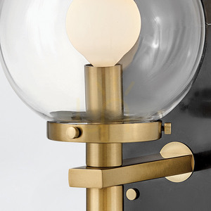 Lampă de perete GILDA - 1 sursă de lumină - Negru, alamă clasică QUINTIESSE small 5
