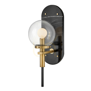 Lampă de perete GILDA - 1 sursă de lumină - Negru, alamă clasică QUINTIESSE small 0