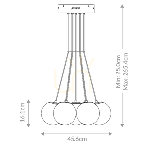 Lampă suspendată mare KEPLER - 7 surse de lumină - Aur periat QUINTIESSE 2 Lampă suspendată mare KEPLER - 7 surse de lumină - Aur periat QUINTIESSE small 2