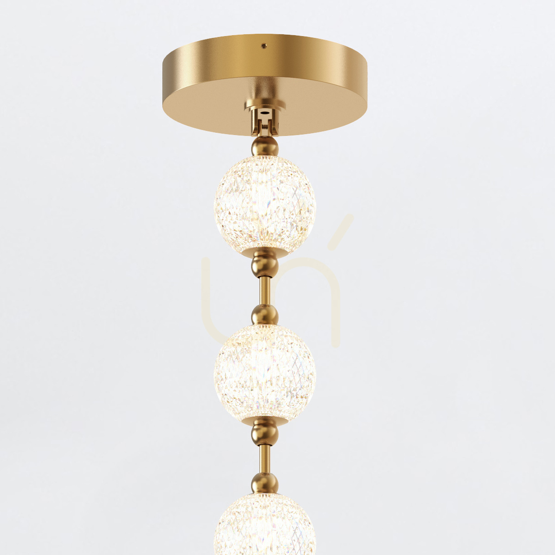 Afişa MARNI LED lampă suspendată - alamă naturală QUINTIESSE MARNI LED lampă suspendată - alamă naturală QUINTIESSE
