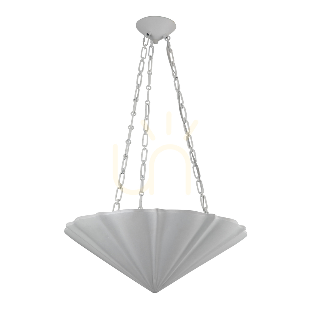 Spectacol Lampă suspendată MARTINE - 3 surse de lumină - Alb antichizat QUINTIESSE Lampă suspendată MARTINE - 3 surse de lumină - Alb antichizat QUINTIESSE