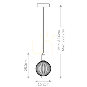 PALMAS lampă suspendată mică - 1 sursă de lumină - Aur periat QUINTIESSE small 2