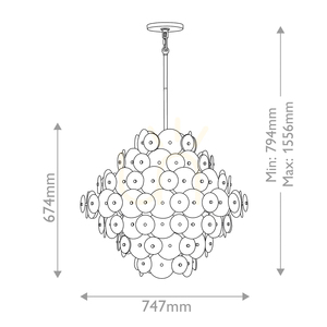 Candelabru RENE - 16 surse de lumină - Alamă violet QUINTIESSE 2 Candelabru RENE - 16 surse de lumină - Alamă violet QUINTIESSE small 2