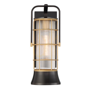 Lanternă de perete medie RIVAMAR - 1 sursă de lumină - Maro și auriu QUINTIESSE 1 Lanternă de perete medie RIVAMAR - 1 sursă de lumină - Maro și auriu QUINTIESSE small 1