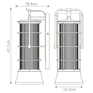 Lanternă de perete medie RIVAMAR - 1 sursă de lumină - Maro și auriu QUINTIESSE 2 Lanternă de perete medie RIVAMAR - 1 sursă de lumină - Maro și auriu QUINTIESSE small 2