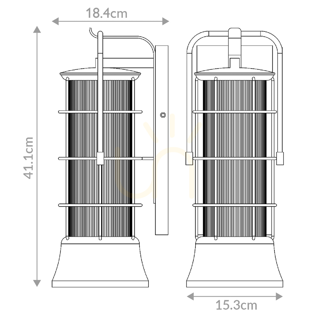 previzualizare Lanternă de perete medie RIVAMAR - 1 sursă de lumină - Maro și auriu QUINTIESSE Lanternă de perete medie RIVAMAR - 1 sursă de lumină - Maro și auriu QUINTIESSE