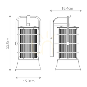 Lanternă mică de perete RIVAMAR - 1 sursă de lumină - maro și auriu QUINTIESSE 2 Lanternă mică de perete RIVAMAR - 1 sursă de lumină - maro și auriu QUINTIESSE small 2