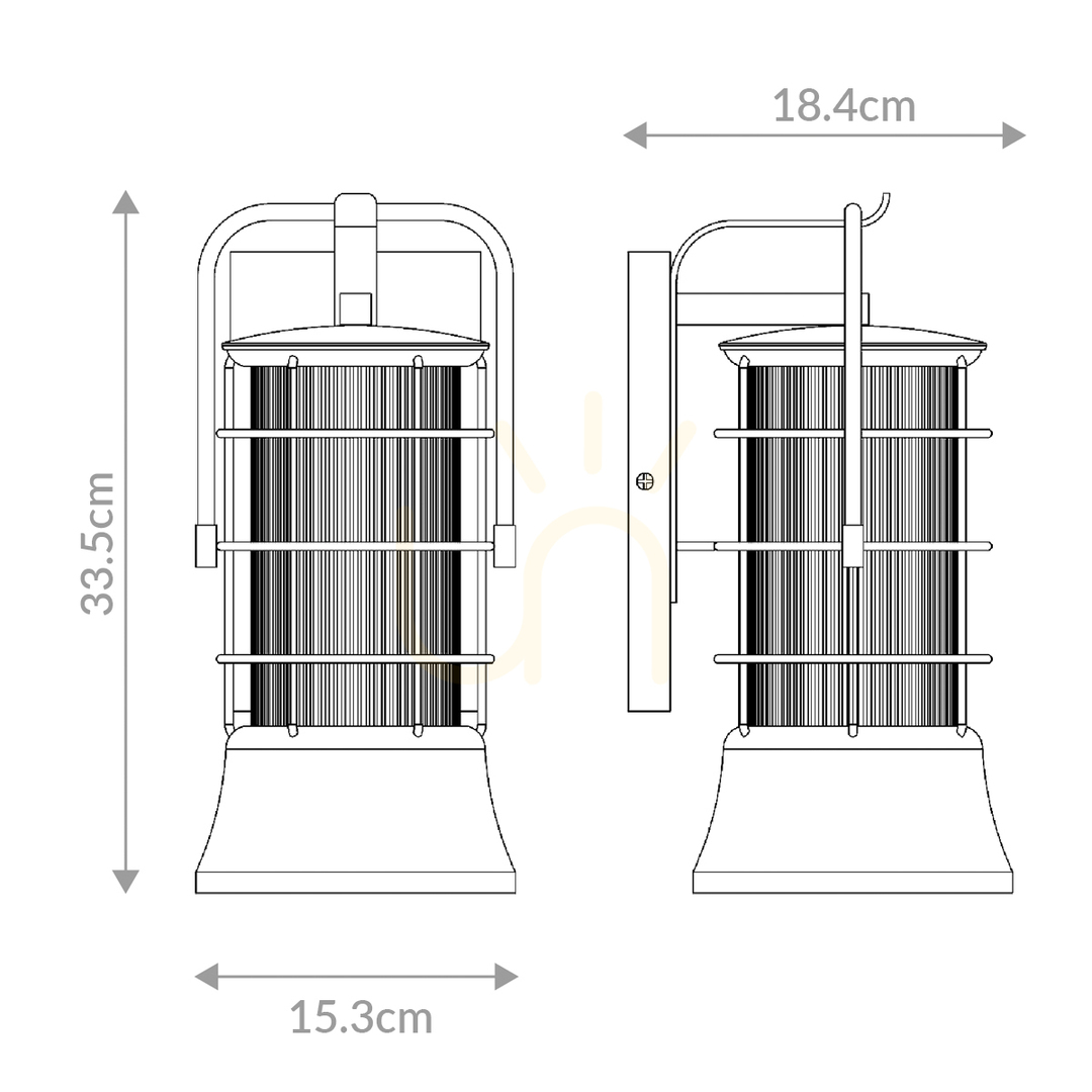 previzualizare Lanternă mică de perete RIVAMAR - 1 sursă de lumină - maro și auriu QUINTIESSE Lanternă mică de perete RIVAMAR - 1 sursă de lumină - maro și auriu QUINTIESSE