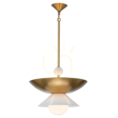 Verifica Lampă suspendată mare SAUCER - 4 surse de lumină - Alamă îmbătrânită QUINTIESSE
