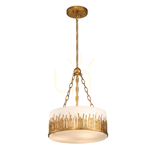 Verifica Lampă suspendată SAWGRASS - 3 surse de lumină - Petal gold QUINTIESSE
