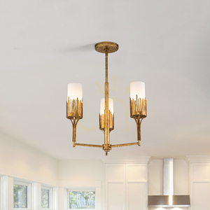 Candelabru Quintiesse Sawgrass 3×E14, foiță de aur cu patină, Ø50,8 cm small 7