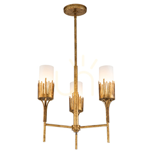 Candelabru Quintiesse Sawgrass 3×E14, foiță de aur cu patină, Ø50,8 cm small 0