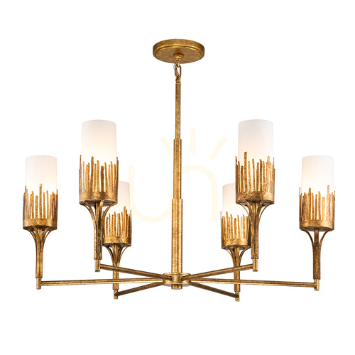 Verifica Candelabru SAWGRASS - 6 surse de lumină - Petal gold QUINTIESSE