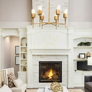 Candelabru SAWGRASS - 6 surse de lumină - Petal gold QUINTIESSE small 8