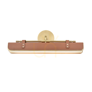 Valise LED lampă de perete - alamă Vintage, piele coniac QUINTIESSE small 1