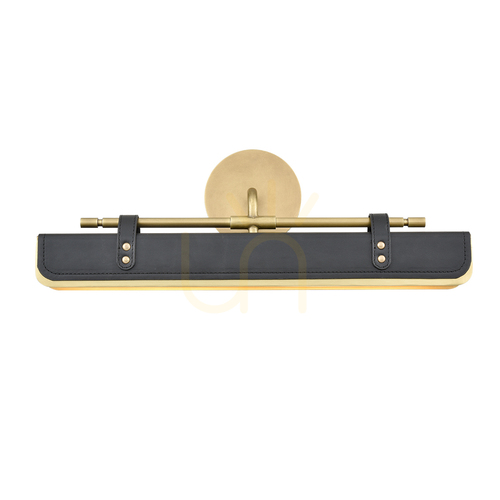 Verifica Valise LED lampă de perete - alamă Vintage, piele QUINTIESSE tuxedo