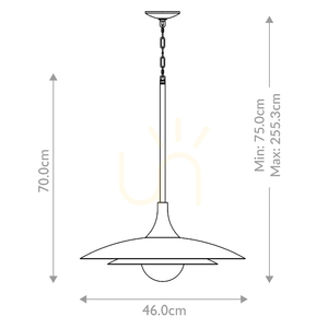 Lampă suspendată WELSH - Alb mat QUINTIESSE small 2