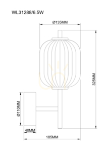 Aplice Zuma Line AKARI WL31288/6.5W auriu 1xLED small 1