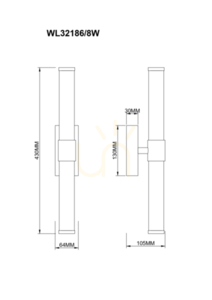 Aplice Zuma Line EDDIE WL32186/8W argintiu 1xLED small 1