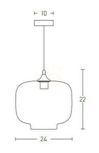 Pendul sticlă gri fumuriu Zambelis E27 24 cm 2 Pendul sticlă gri fumuriu Zambelis E27 24 cm small 2