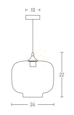 previzualizare Pendul sticlă gri fumuriu Zambelis E27 24 cm Pendul sticlă gri fumuriu Zambelis E27 24 cm