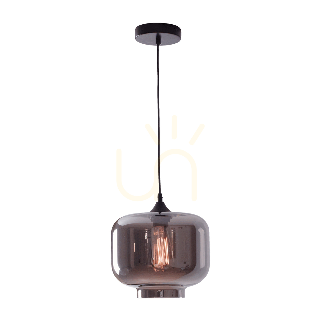 Afişa Pendul sticlă gri fumuriu Zambelis E27 24 cm Pendul sticlă gri fumuriu Zambelis E27 24 cm