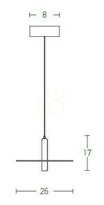 Pendul LED Zambelis alb 7W 3000K metal diametru 26 cm small 2