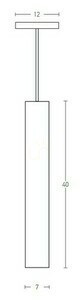 Pendul Zambelis beton negru mat GU10 1 bec 40 cm small 2