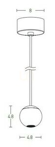 Pendul LED Zambelis negru 4.5W 3000K metal small 1