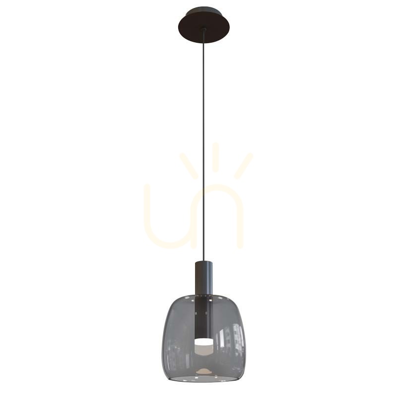 previzualizare Pendul LED Zambelis sticlă fumurie negru mat 5W 3000K Ø14,5 cm Pendul LED Zambelis sticlă fumurie negru mat 5W 3000K Ø14,5 cm