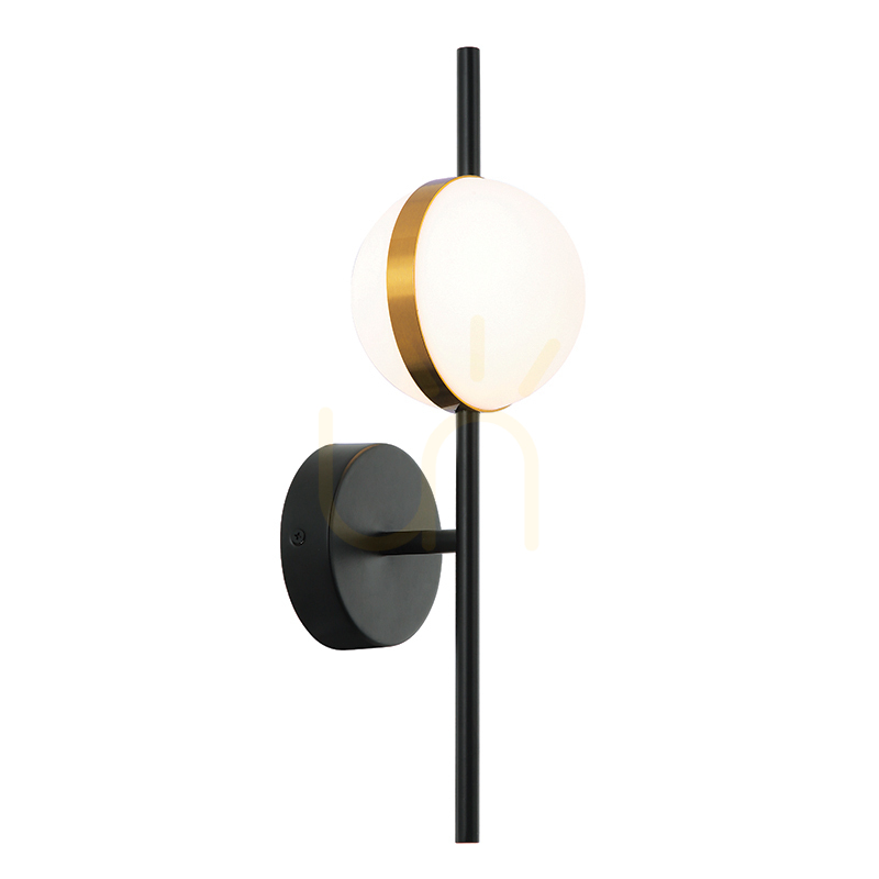 Aplică LED Zambelis 2003 negru-auriu mat 8 W 3000 K