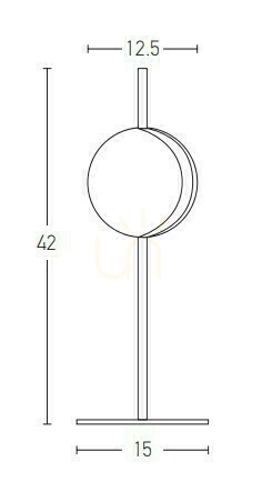 Verifica Lumină de masă 8W Aluminiu-metal-acrilic Negru&amp;galben ZAMBELIS