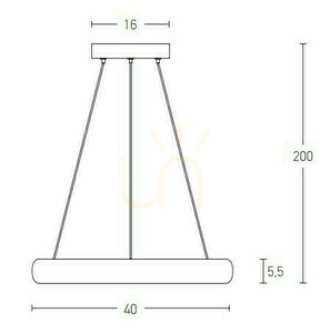 Lustră suspendată LED Zambelis 30W 3000K neagră, dimmabilă, Ø40 cm small 1