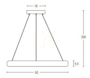 Pendul LED Zambelis negru mat 50W 3000K dimabil Ø60 cm aluminiu acrilic small 1
