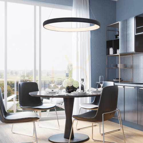 Verifica Pendul Zambelis negru sandy aluminiu acril 80 cm 60W 3000K dimabil