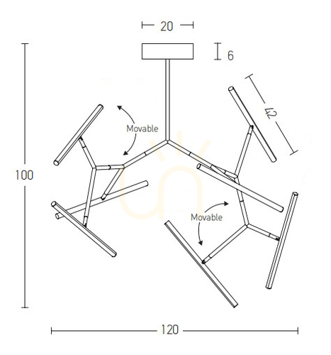 Verifica Plafonieră LED Zambelis 68W 3000K dimabilă aur mat aluminiu silicon