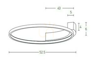 Plafonieră LED Zambelis negru nisip 31W 3000K Ø52,5 cm metal aluminiu silic small 2