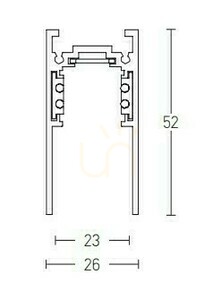 Plafon magnetic adânc 1M negru ZAMBELIS small 1