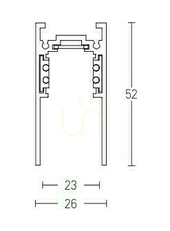 Verifica Șină magnetică 48 V Zambelis 2082W-3 adâncă 3 m alb nisipiu