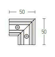 Verifica Zambelis 2082W-C1 conector de colț vertical 90° pentru șină magnetică aparentă 48 V, alb
