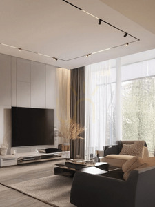 Șină magnetică încastrată fără ramă Zambelis 2083B-1, 48 V, 1 m, negru texturat small 3