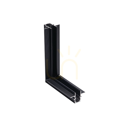 Verifica Conector de colț vertical 90° Zambelis 2083B-C1 pentru șină magnetică 48 V trimless, negru nisipiu